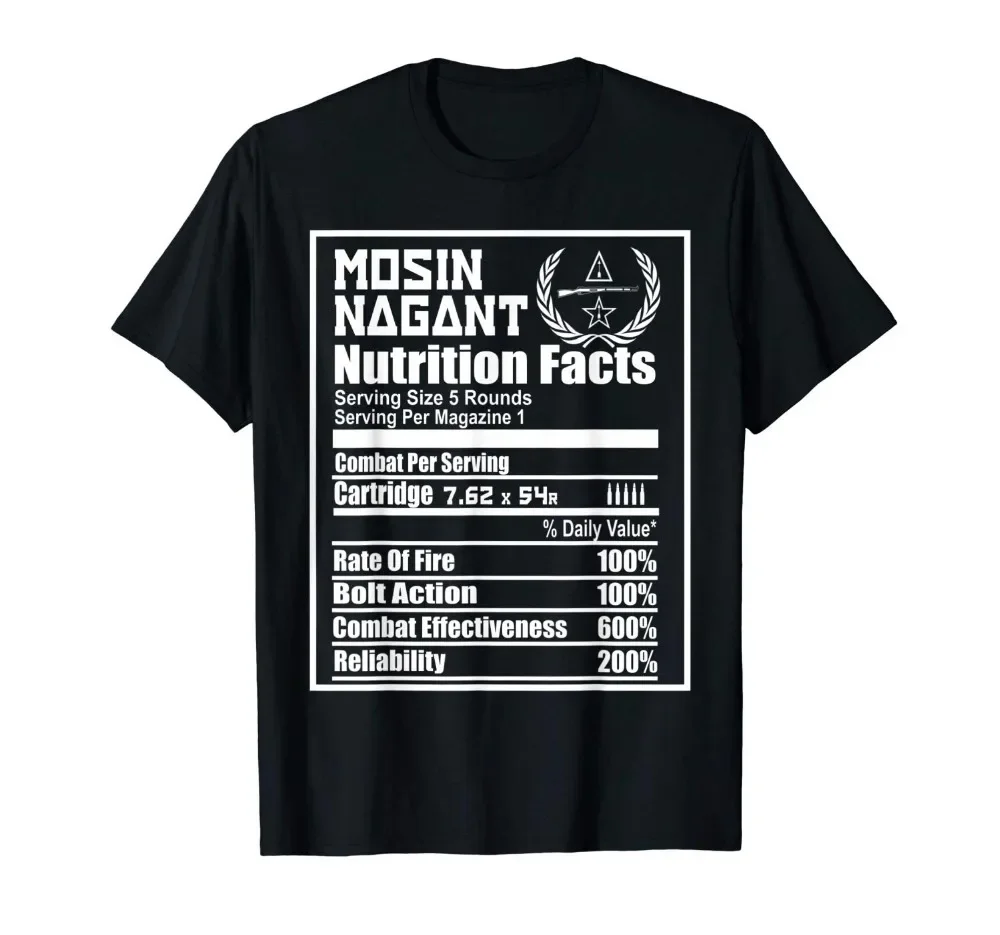Summer Clothing Websites - Mosin Nagant Nährwertangaben Sommermode Kurzarm-T-Shirts Markenkleidung