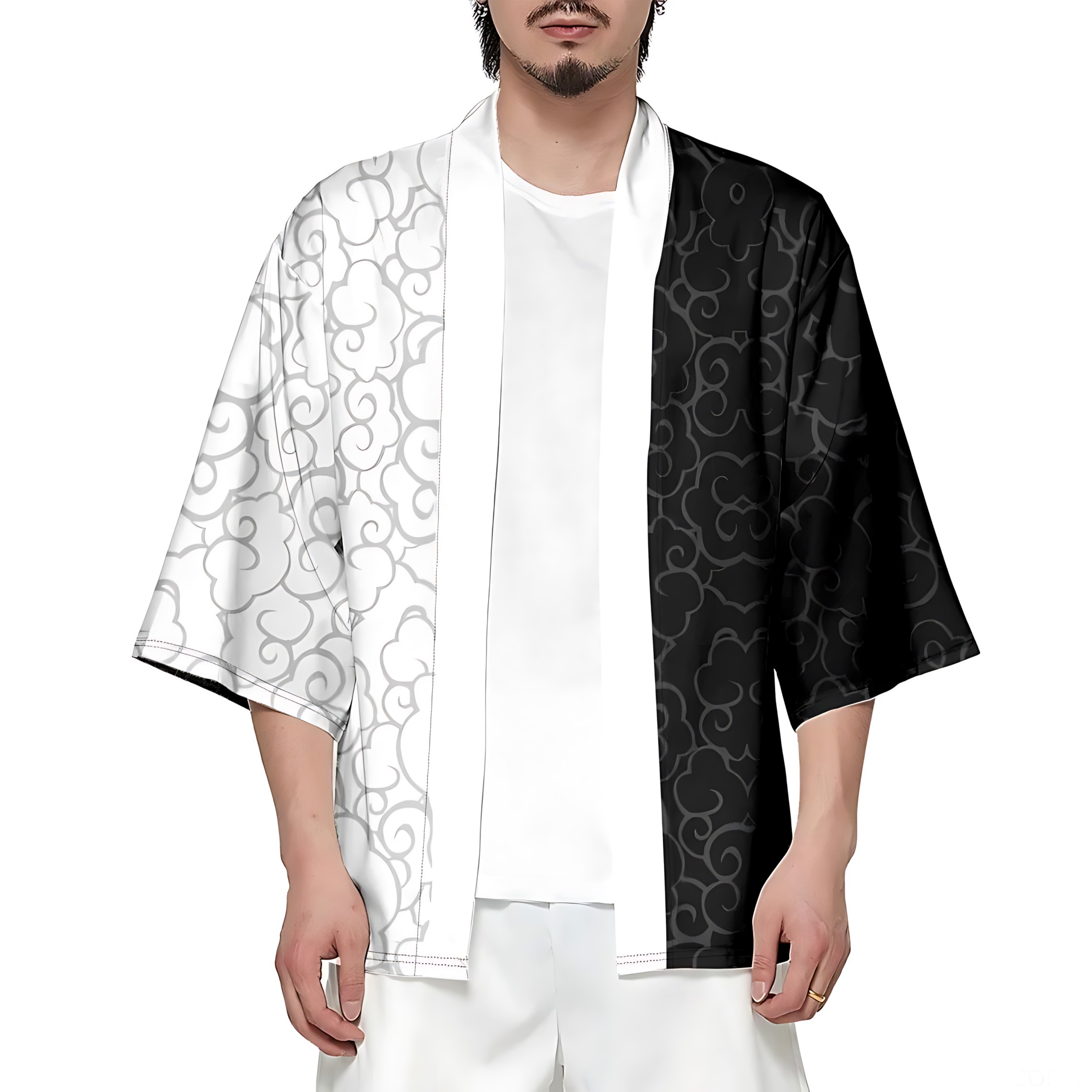 Summer Clothing Patterns - 2026 Sommer Herren Kimono mit 3D-Druckmuster,