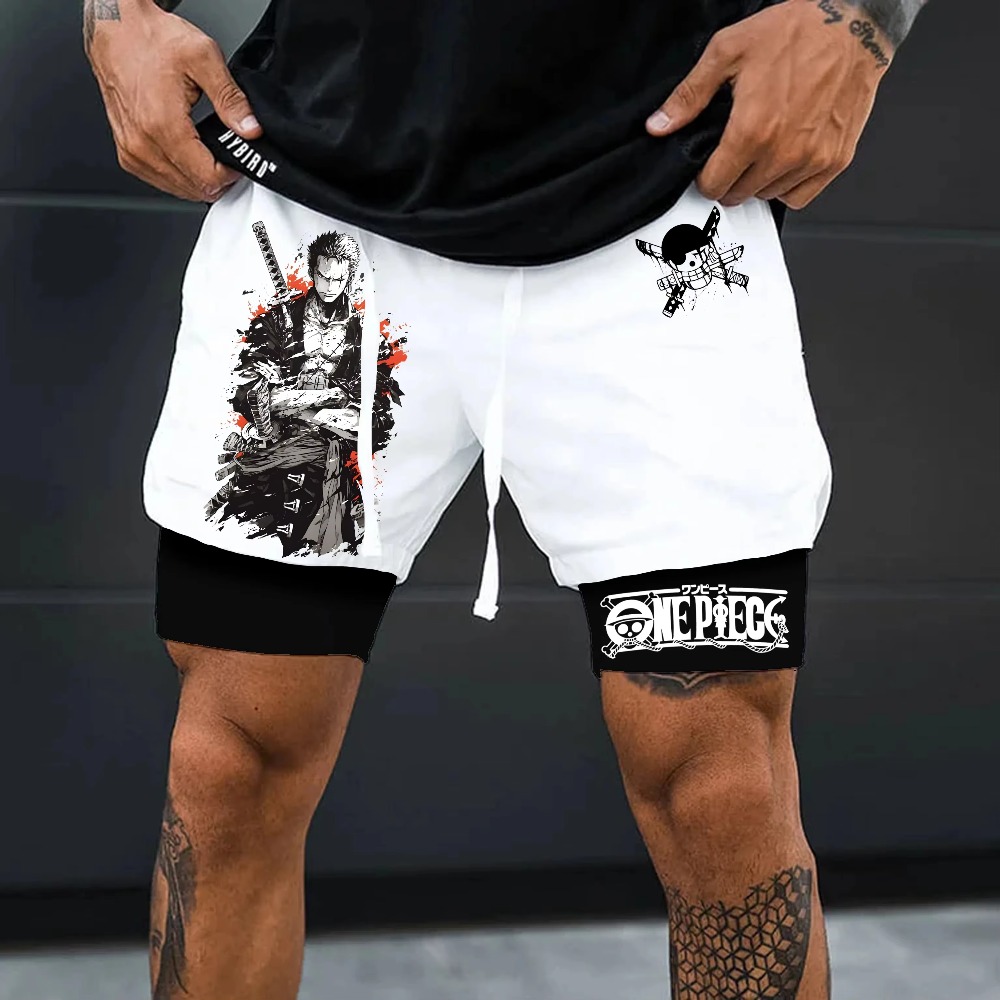 Summer Clothing Layering - Bandai One Piece Luffy bedruckte doppellagige