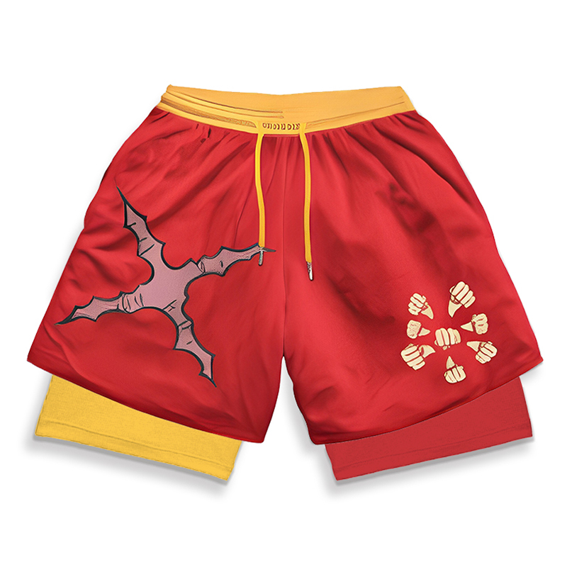 Summer Clothing Layering - 2026 Sommer Einteilige Herren-Cosplay-Shorts Doppellagige Zwei-in-Eins-Shorts