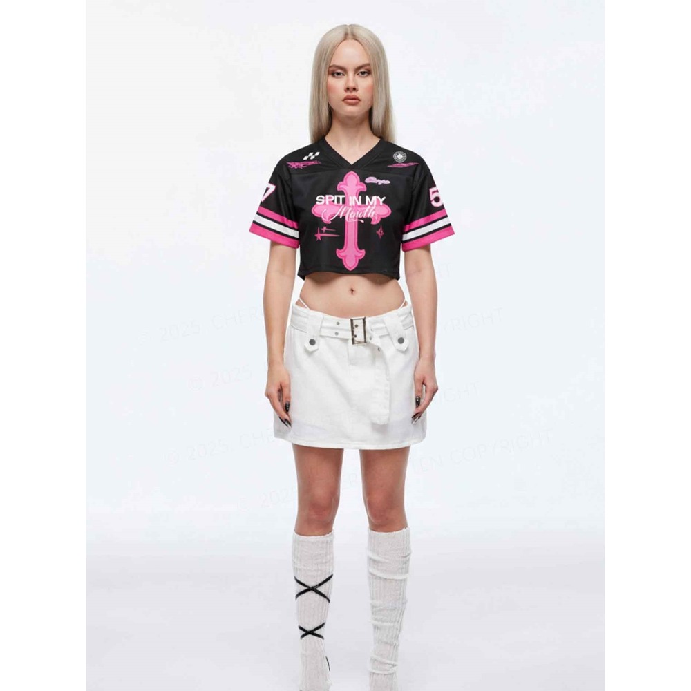 Yours Summer Clothing - Trendige Y2K Sportbekleidung, Beliebte Mesh-Sportkleidung, Sport-Crop-Tops,