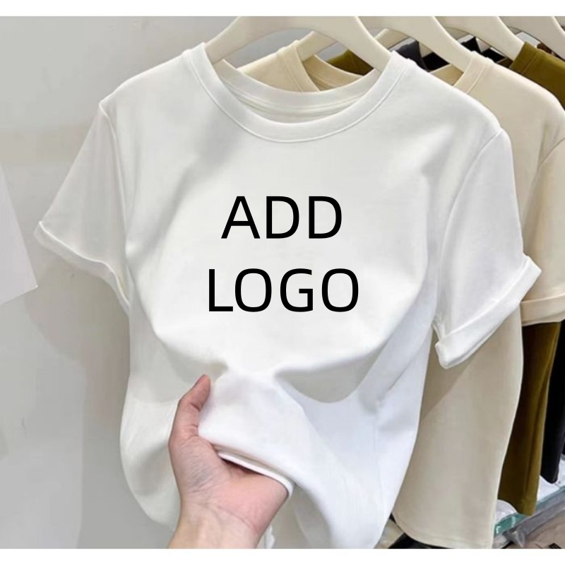 Yours Summer Clothing - Maßgeschneiderte Großhandels-Baumwoll-Damen-T-Shirts mit Rundhalsausschnitt, Sexy Büro-Damen-T-Shirt,