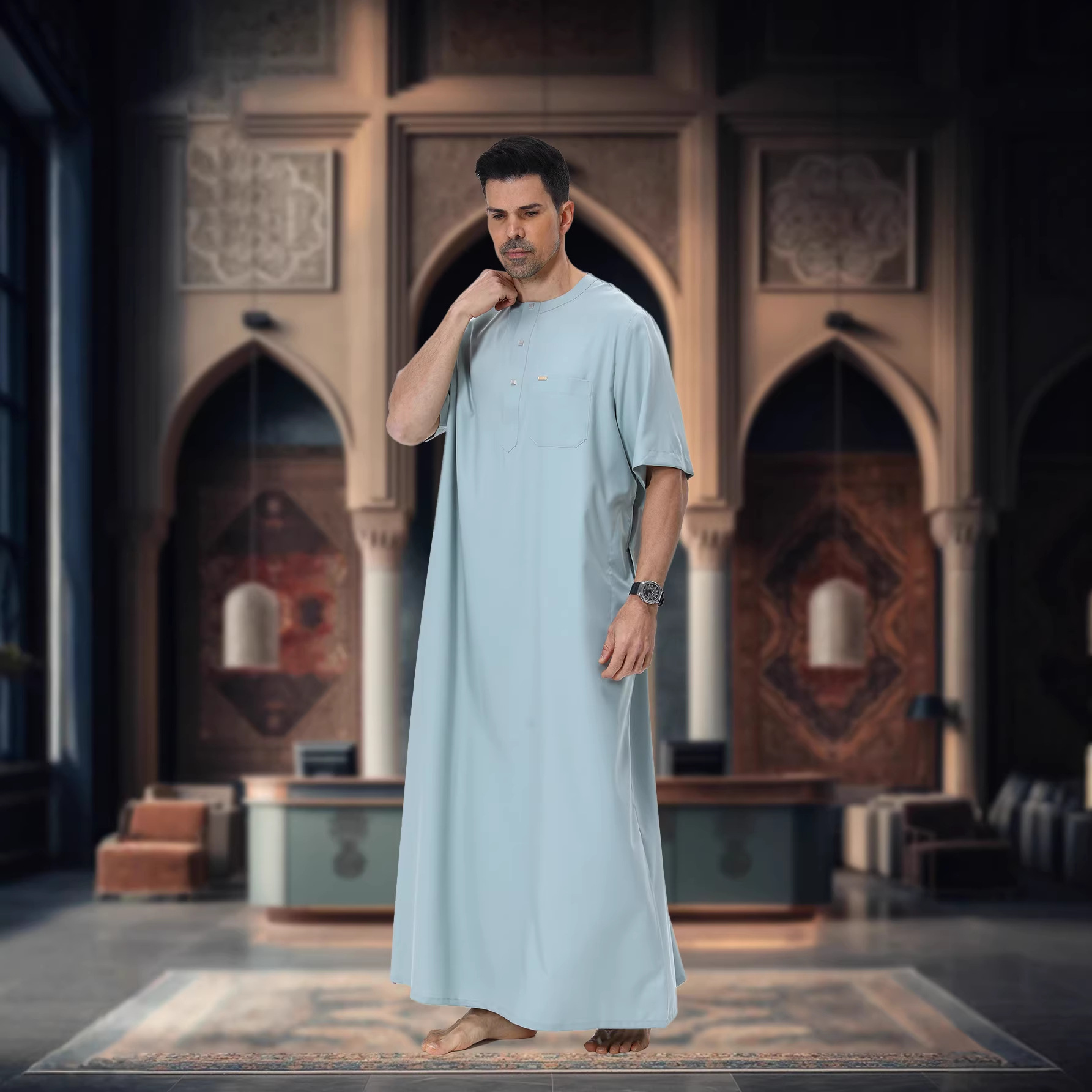Muslimische Herren Abaya Kafta – Summer Clothing Pakistan Bewertung und Preis