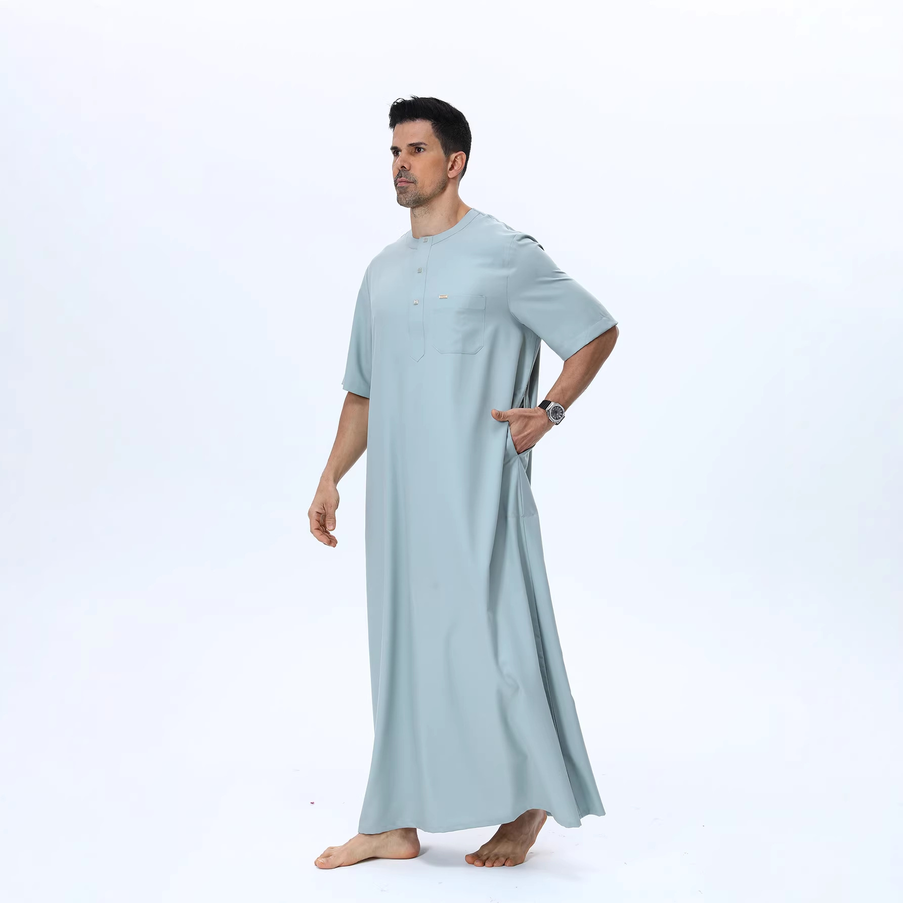 Muslimische Herren Abaya Kafta – Summer Clothing Pakistan Bewertung und Preis