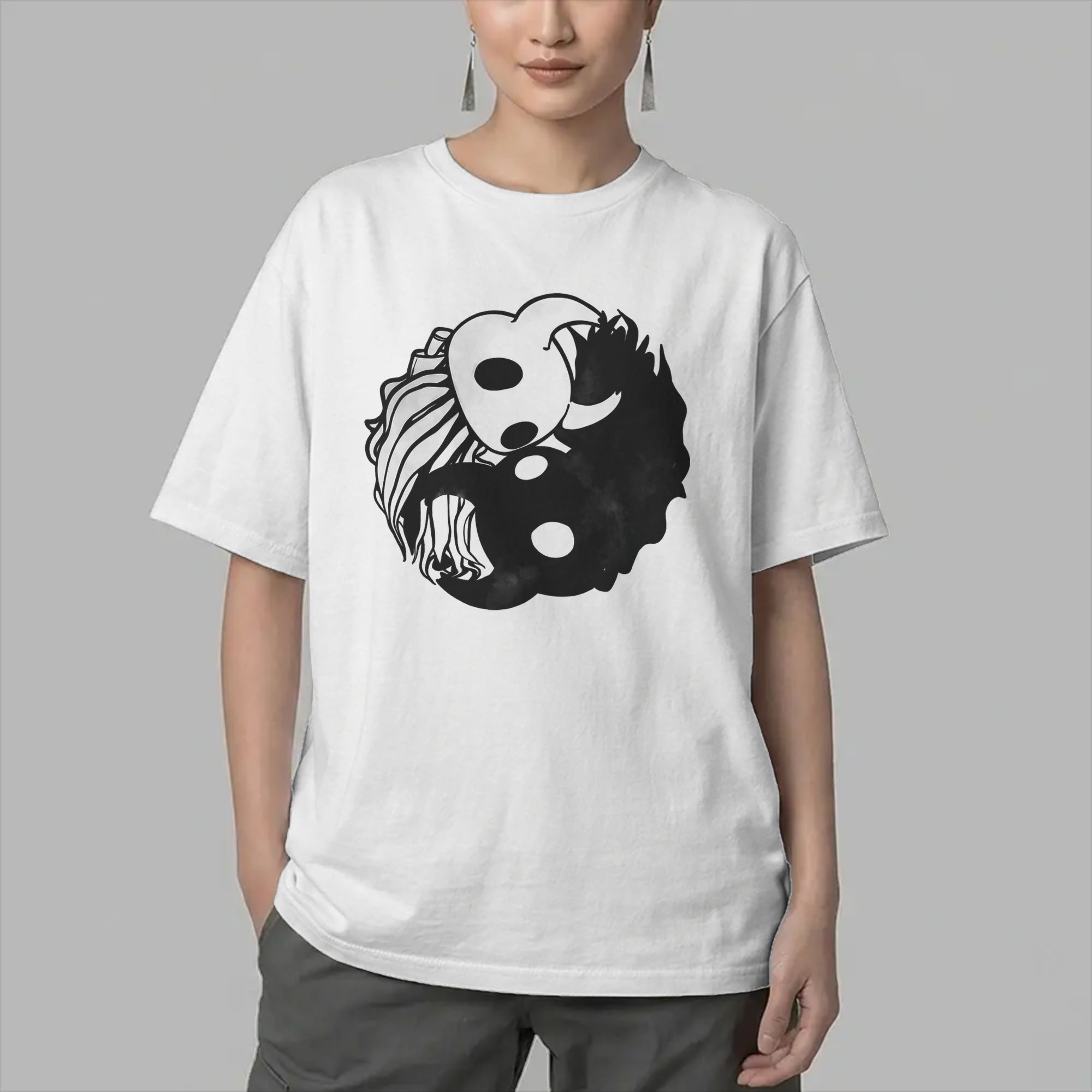 Hollow Knight Yin Yang T-Shirt – Summer Knights Clothing Bewertung und Preis